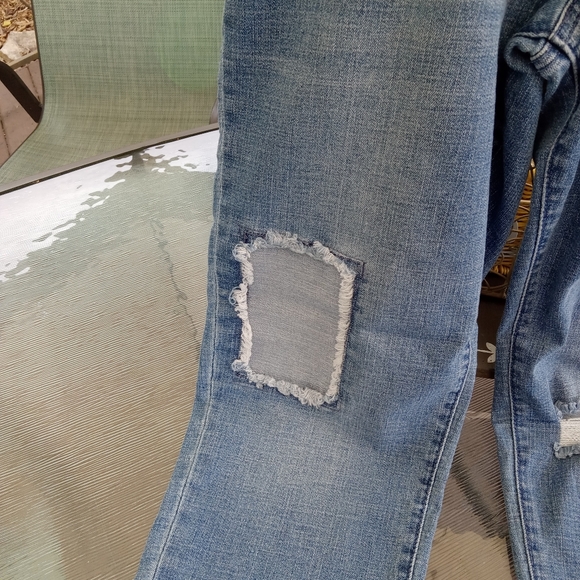 Sonoma Goods For Life Girlfriend Jeans, Patch Wash, 12 - Picture 3 of 8